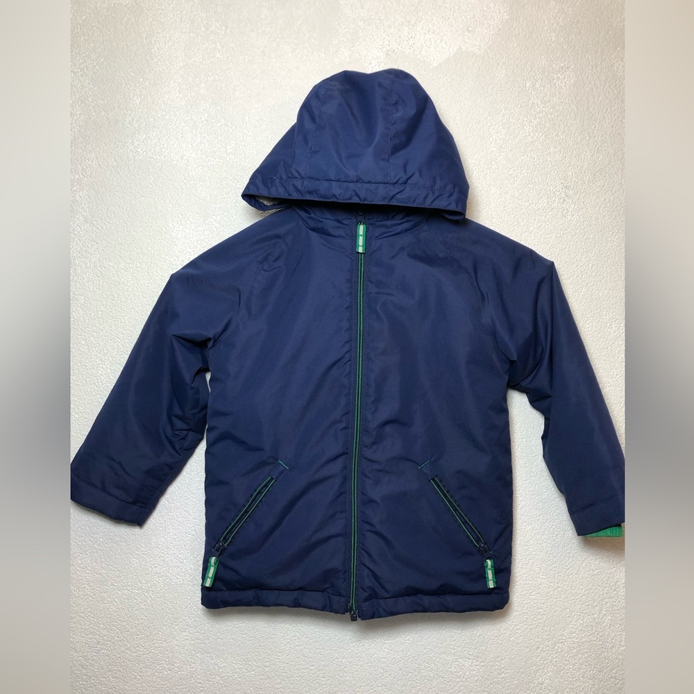 Mini Boden boy’s Navy Hooded Winter Jacket 5/6